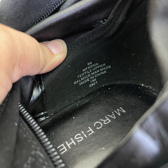 Marc Fisher Faux Suede Inner Half Zip Over The Knee Boots Black Size 8 Medium - Picture 6 of 7